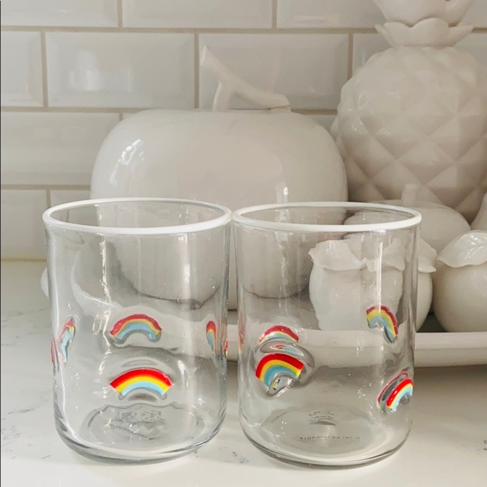 Anthropologie ๐ Sunshine Rainbow Juice Glasses - Picture 1 of 15